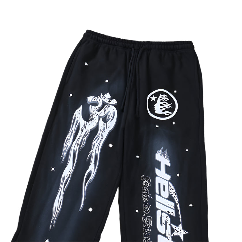 Hellstar "Path To Paradise" Black Sweatpants Versili