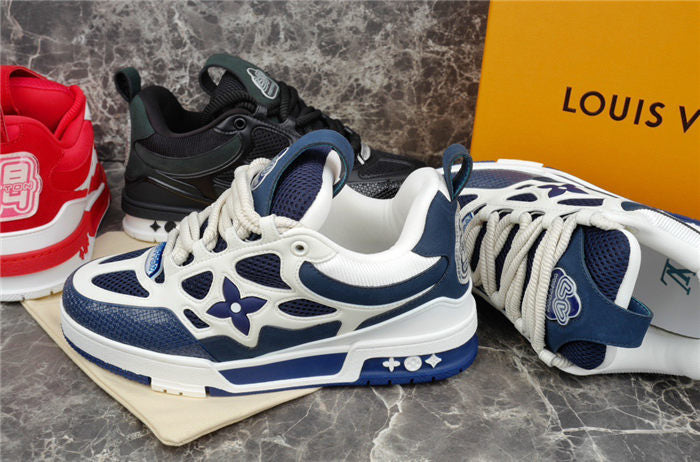 LOUIS VUITTON LV SKATE SNEAKER MARINE WHITE Versili