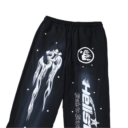 Hellstar "Path To Paradise" Black Sweatpants Versili