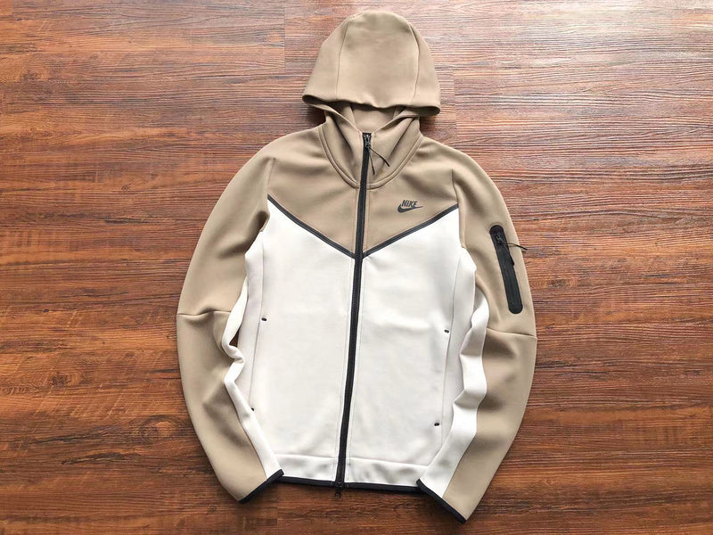 NIKE TECH FLEECE HOODIE x SANDALWOOD/LIGHT BONE WHITE My Store