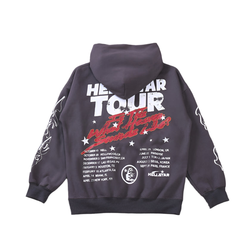 Hellstar "Records" Grey Hoodie Versili