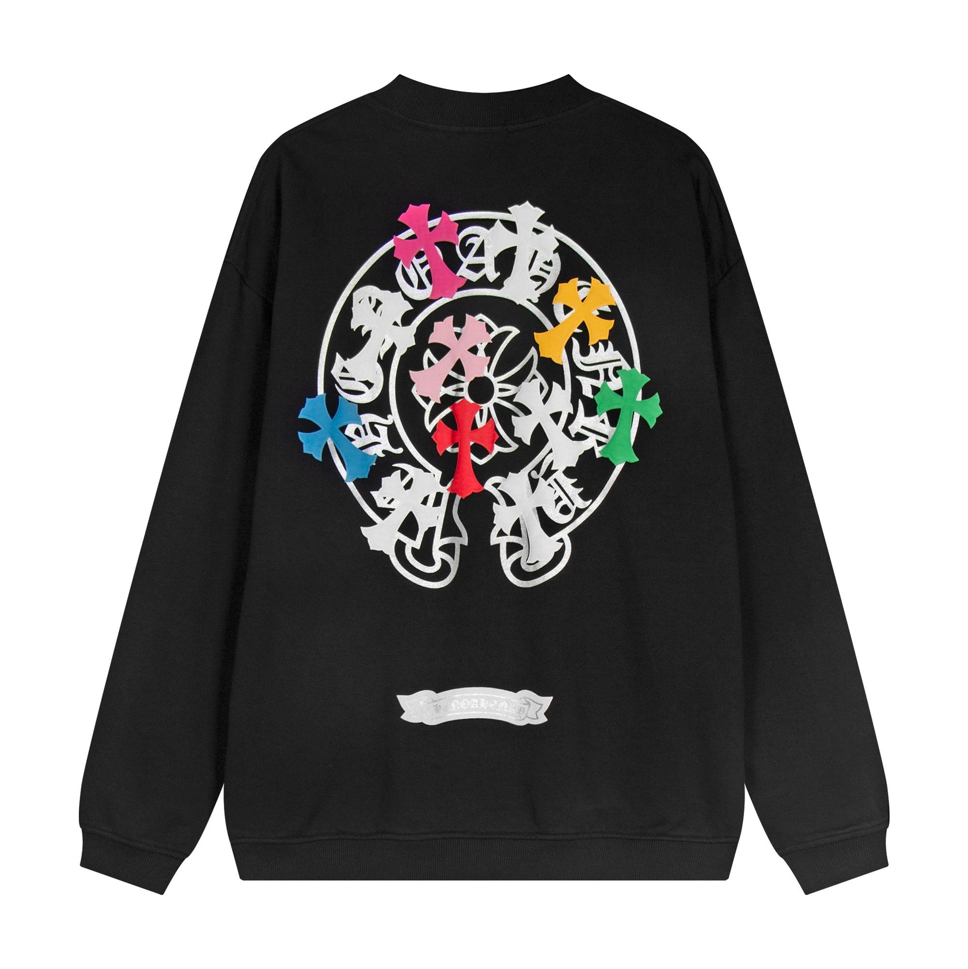 CHROME HEARTS COLORED CROSS HORSE SHOE LOGO SWEATSHIRT BLACK Status Shipping