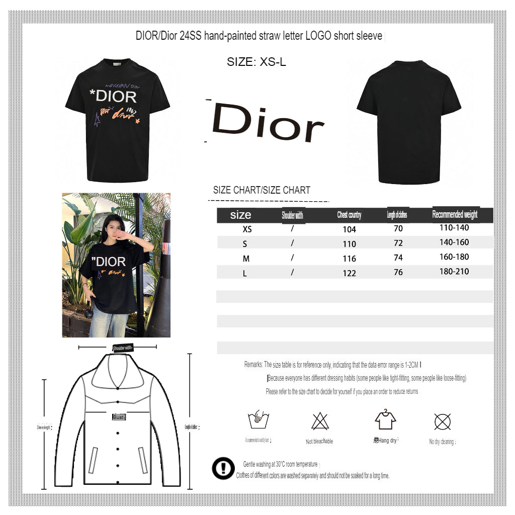 Dior Christian Dior Graphic Black T-Shirt My Store