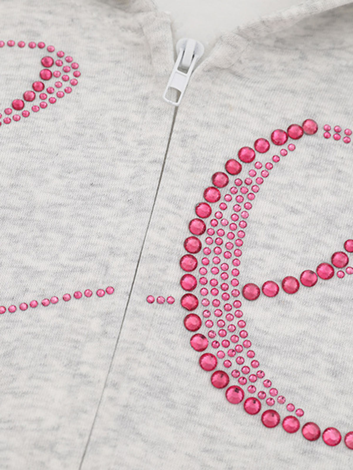 Street Hip-Hop Rhinestone Cropped Hooded Sweatshirt SP250915KSND