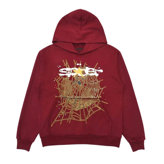 SP5DER LOGO HOODIE MAROON Status Shipping