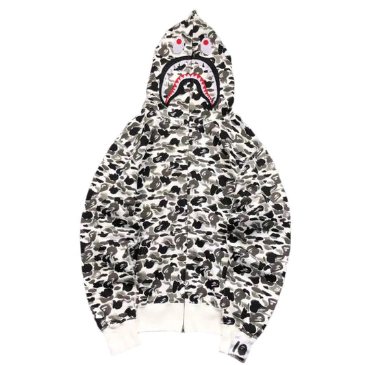 BAPE ABC CAMO SHARK FULL ZIP HOODIE GREY Status Shipping