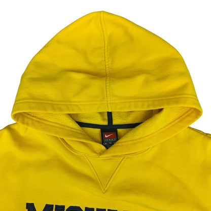 VTG 90s 'NIKE' SWOOSH YELLOW PULL-OVER MICHIGAN WOLVERINES TEAM TAG HOODIE 3XL Vintage Superstore