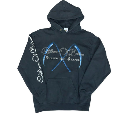 VTG Y2K FRUIT OF THE LOOM CHILDREN OF BODOM BLACK FOLLOW THE REAPER HOODIE S/M Vintage Superstore