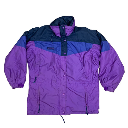 Vintage 1990's Columbia Purple Blue Navy Lightweight Ski Jacket Extra Large XL Vintage Superstore