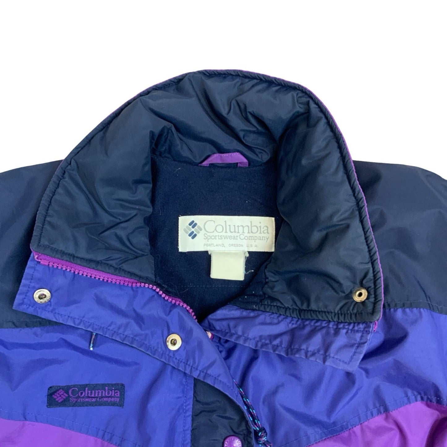 Vintage 1990's Columbia Purple Blue Navy Lightweight Ski Jacket Extra Large XL Vintage Superstore