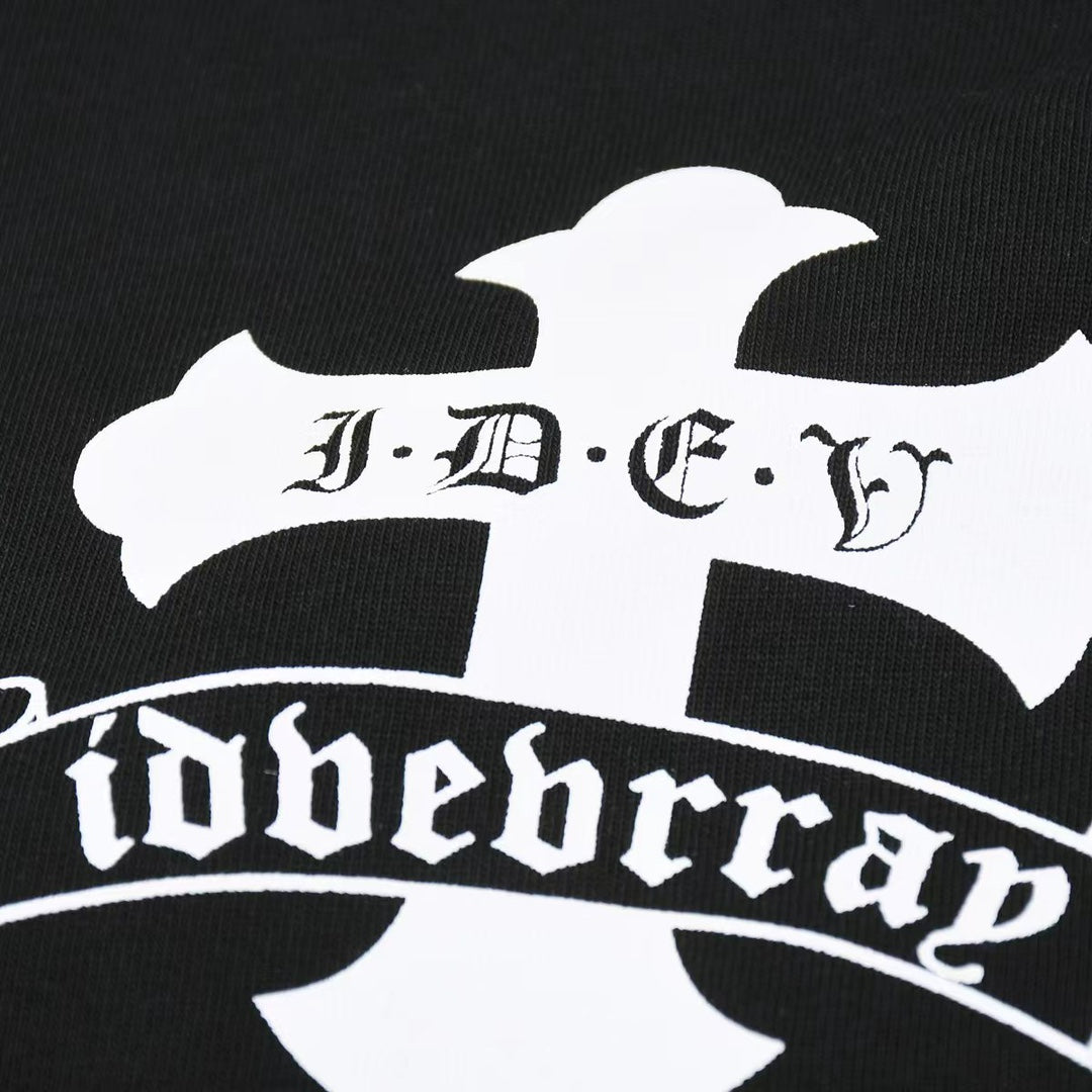 CHROME HEARTS WHITE DOUBLE CROSS T-SHIRT BLACK Status Shipping