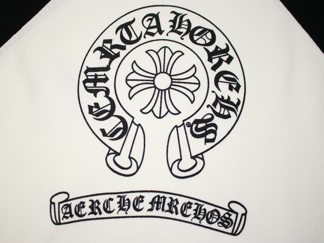 CHROME HEARTS HORSE SHOE LOGO LONGSLEEVE WHITE BLACK Status Shipping