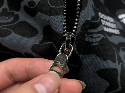 BAPE X DOVER STREET MARKET SPECIAL CAMO SHARK FULL ZIP HOODIE BLACK Status Shipping
