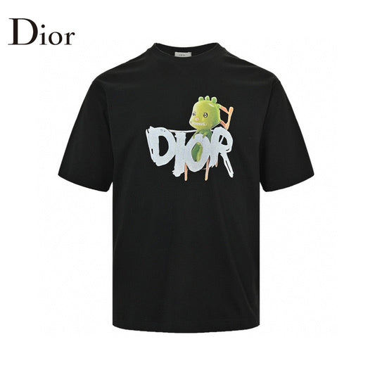Dior Green Monster Graphic Black T-Shirt My Store