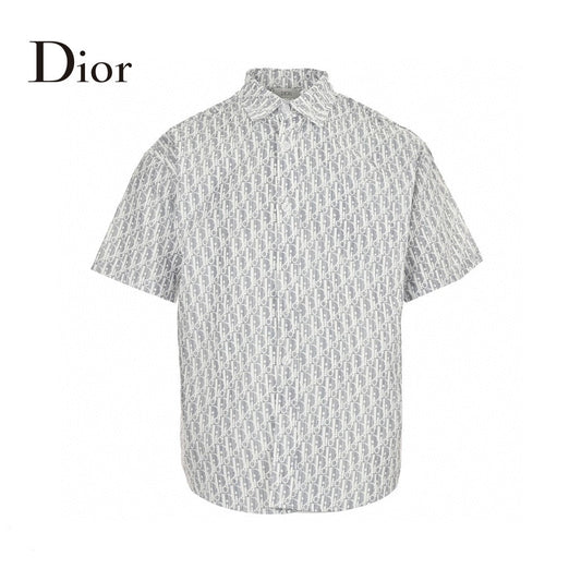 Dior Monogram Print Shirt (Gray) My Store