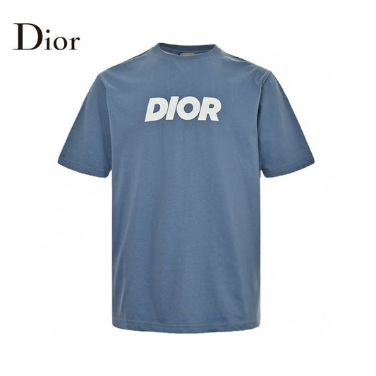 Dior Classic Logo T-Shirt (Blue) My Store