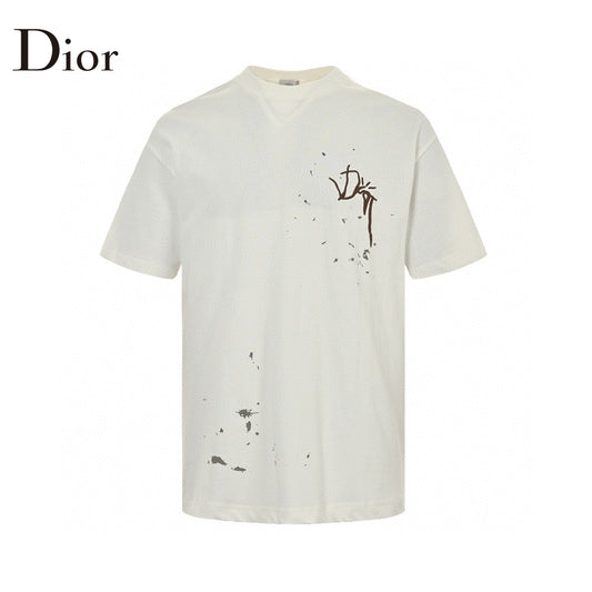 Dior Artistic Splatter T-Shirt (White) My Store