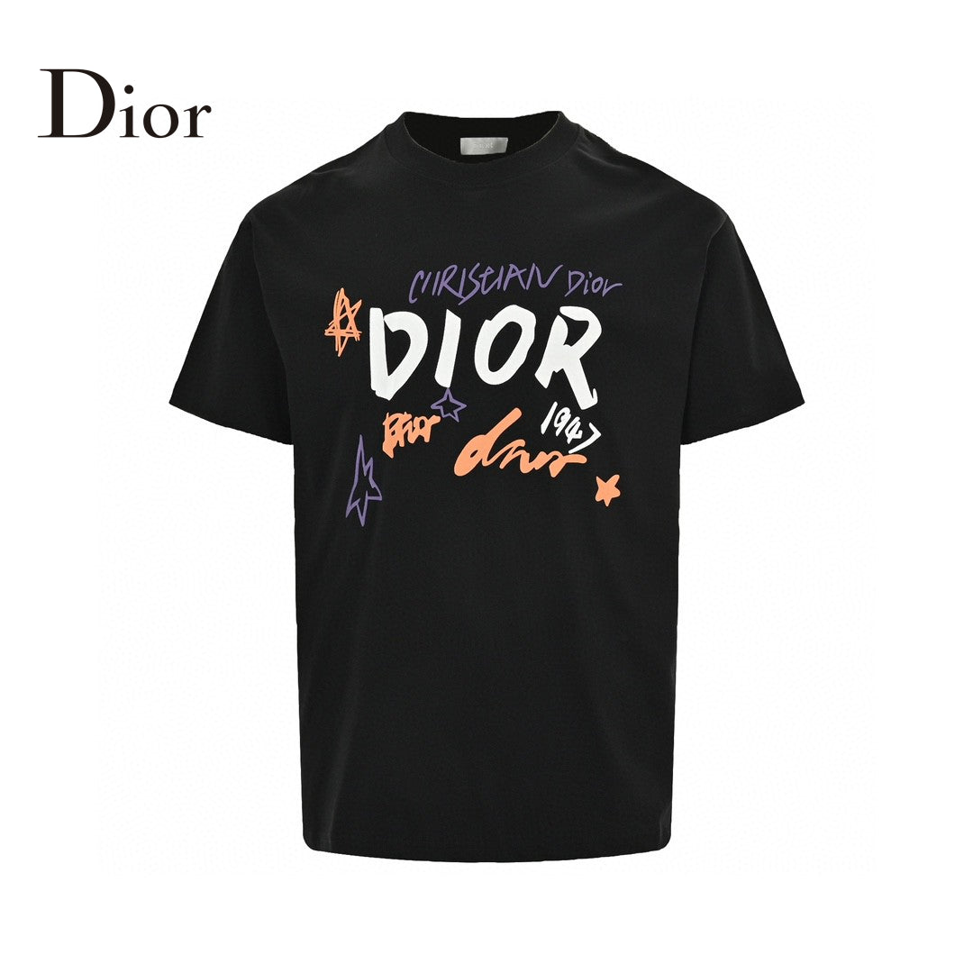 Dior Christian Dior Graphic Black T-Shirt My Store