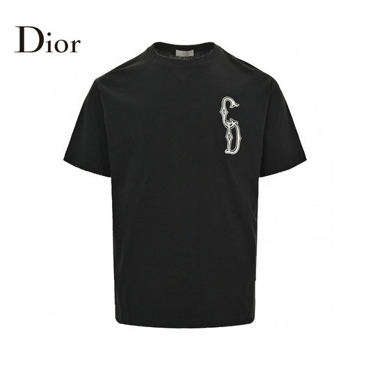 Dior Embroidered CD Logo T-Shirt (Black) My Store