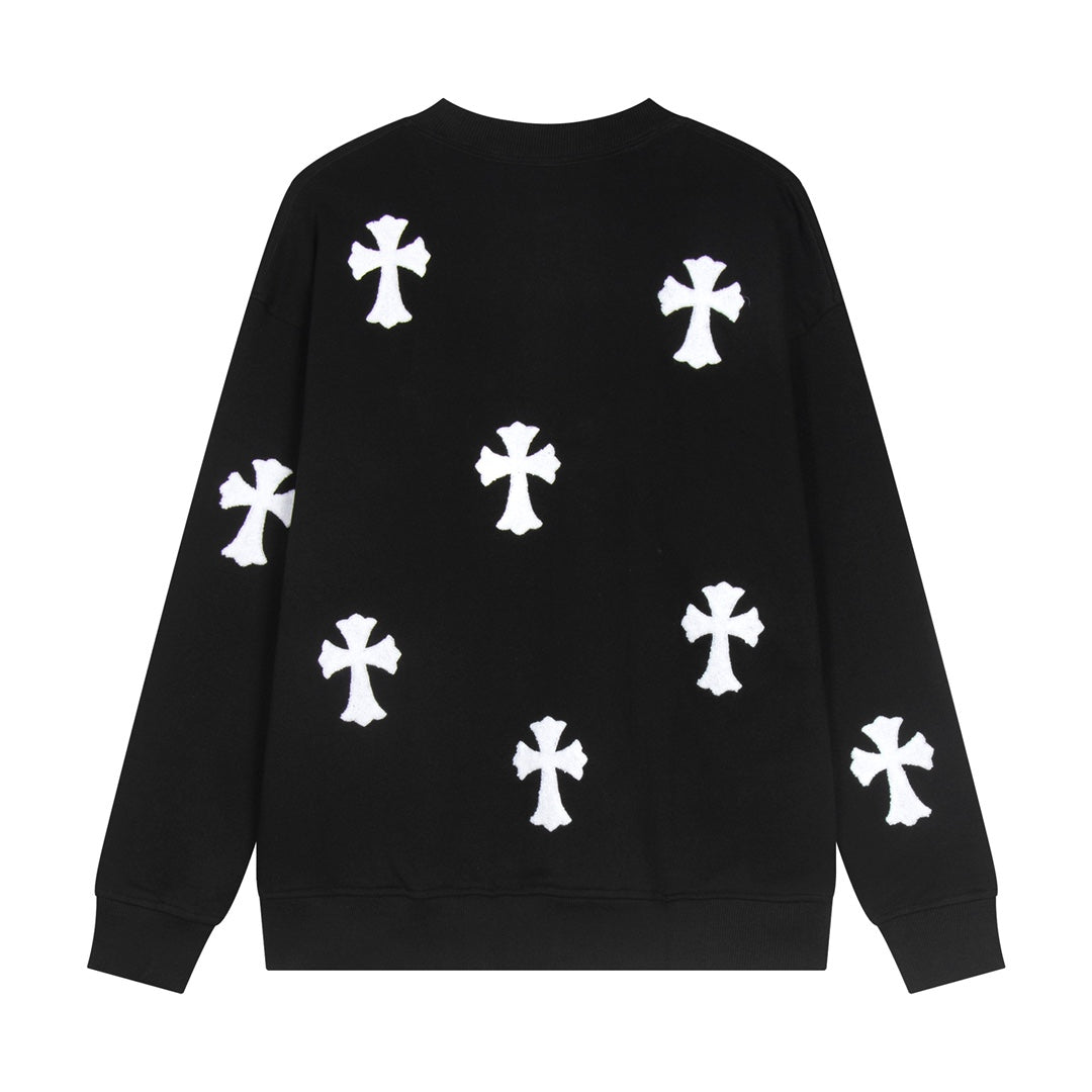 CHROME HEARTS WOOL WHITE CROSS SWEATSHIRT BLACK Status Shipping