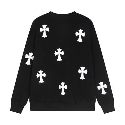 CHROME HEARTS WOOL WHITE CROSS SWEATSHIRT BLACK Status Shipping