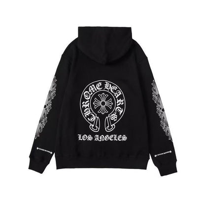 CHROME HEARTS ASYMMETRICAL ZIP HOODIE BLACK Status Shipping