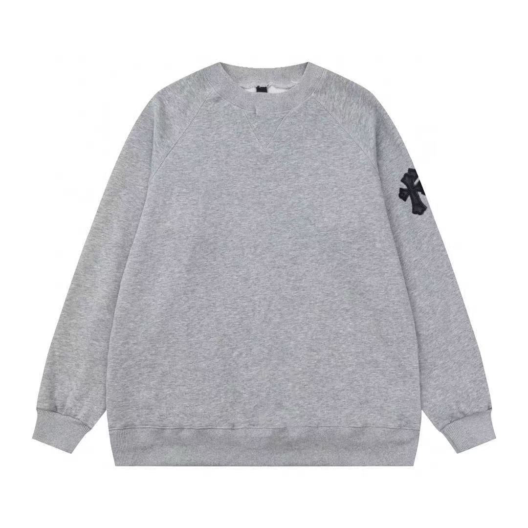 CHROME HEARTS CROSS PATCH SWEATSHIRT GREY Status Shipping