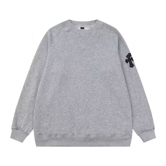 CHROME HEARTS CROSS PATCH SWEATSHIRT GREY Status Shipping
