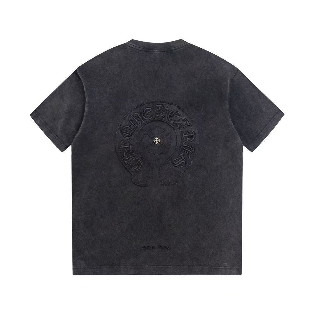 CHROME HEARTS VINTAGE WASHED T-SHIRT DARK GREY Status Shipping