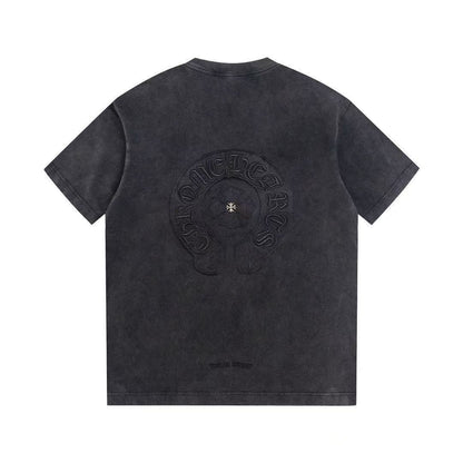 CHROME HEARTS VINTAGE WASHED T-SHIRT DARK GREY Status Shipping