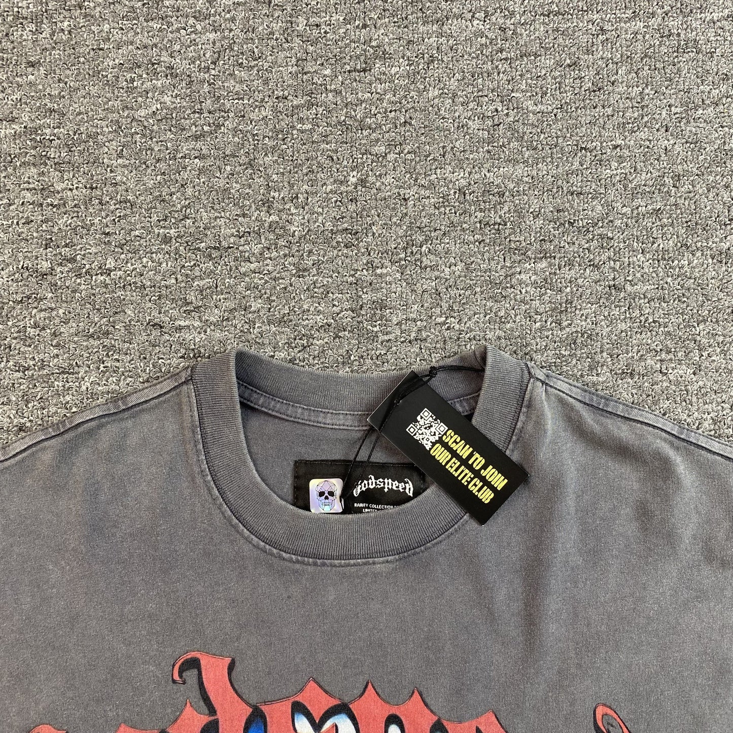 GODSPEED E PLURIBUS UNUM T-SHIRT WASHED GREY Versili