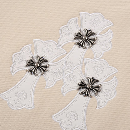 CHROME HEARTS WHITE CROSS PATCH SWEATSHIRT BEIGE Status Shipping