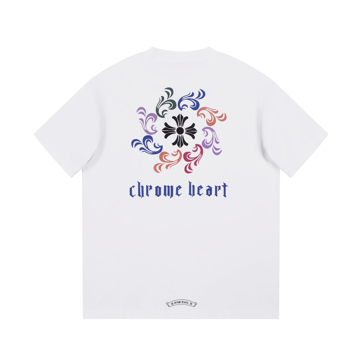 CHROME HEARTS LOGO COLLAR T-SHIRT WHITE Status Shipping