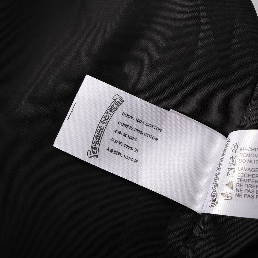 CHROME HEARTS HORSE SHOE LOGO VARSITY JACKET BLACK Status Shipping