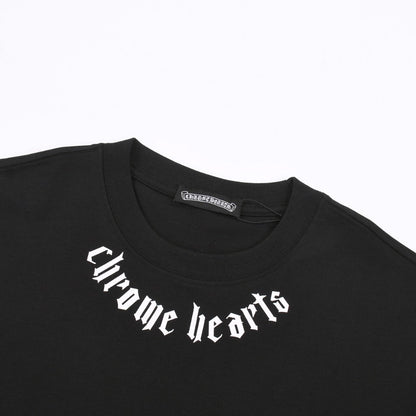 CHROME HEARTS LOGO COLLAR T-SHIRT BLACK Status Shipping