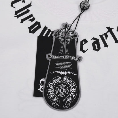 CHROME HEARTS LOGO COLLAR T-SHIRT WHITE Status Shipping