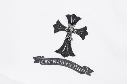 CHROME HEARTS BLACK CROSS SWEATSHIRT WHITE Status Shipping