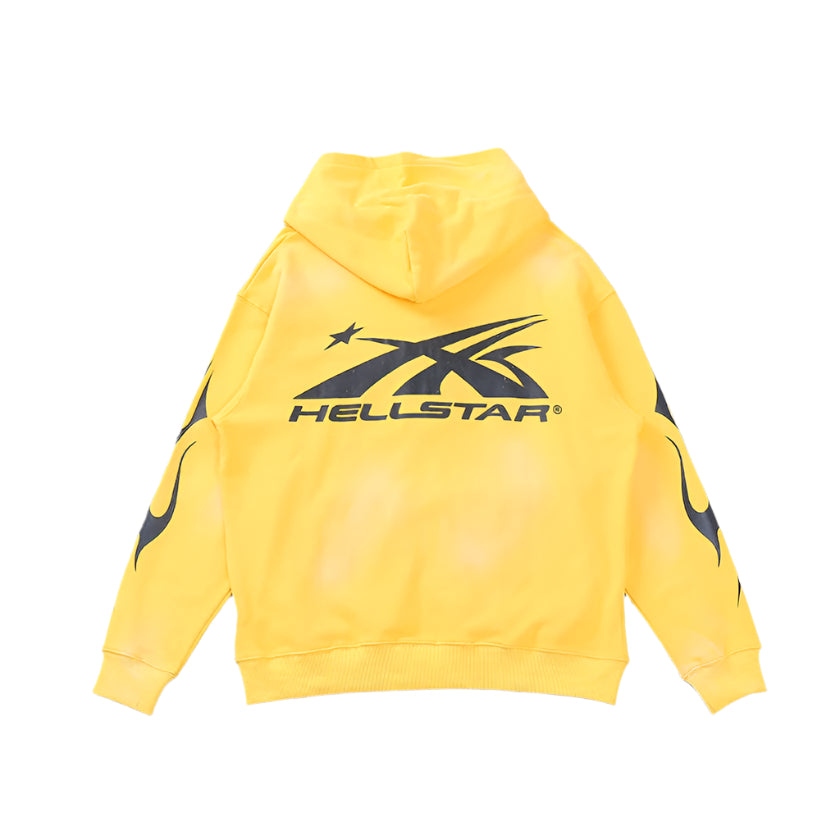 Hellstar "Records" Yellow Zip Hoodie Versili
