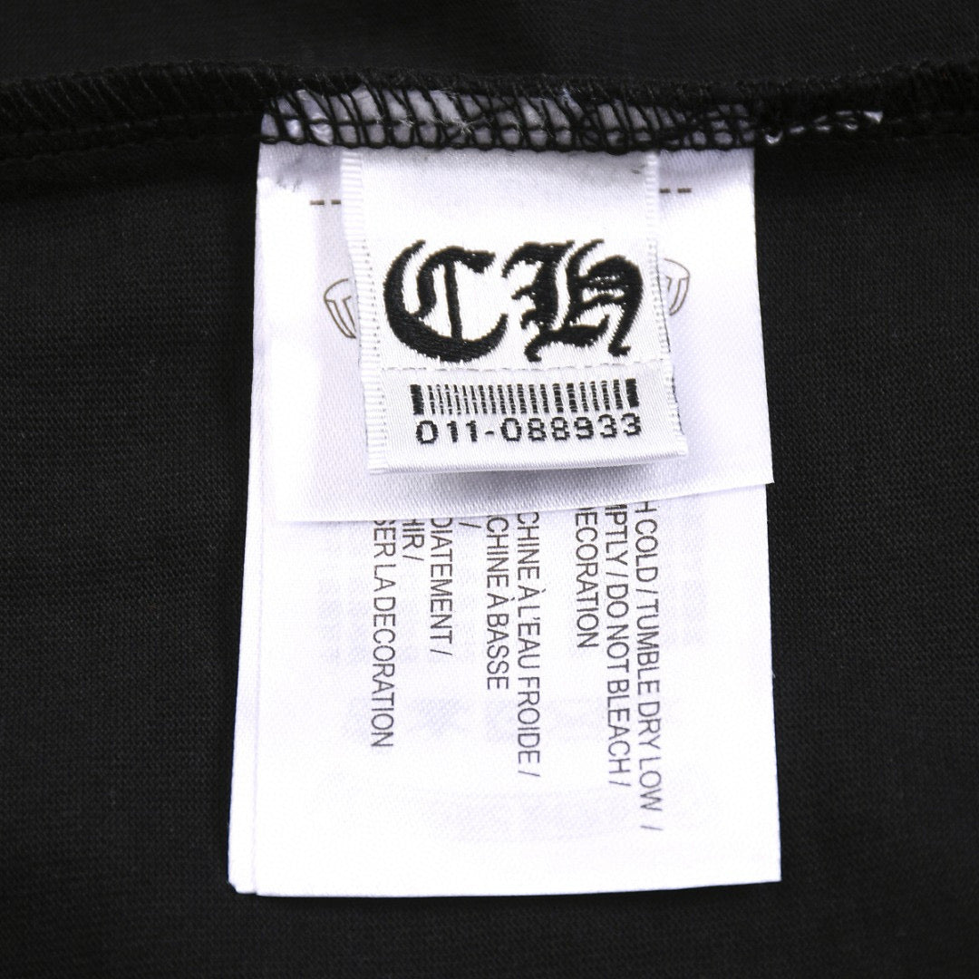 CHROME HEARTS WHITE CROSS T-SHIRT BLACK Status Shipping