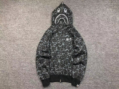 BAPE X DOVER STREET MARKET SPECIAL CAMO SHARK FULL ZIP HOODIE BLACK Status Shipping