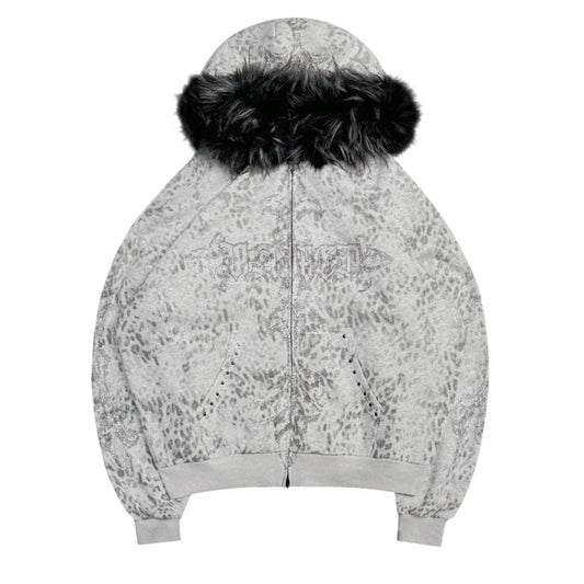 Snow Leopard Zip-Up Lumin Clothing