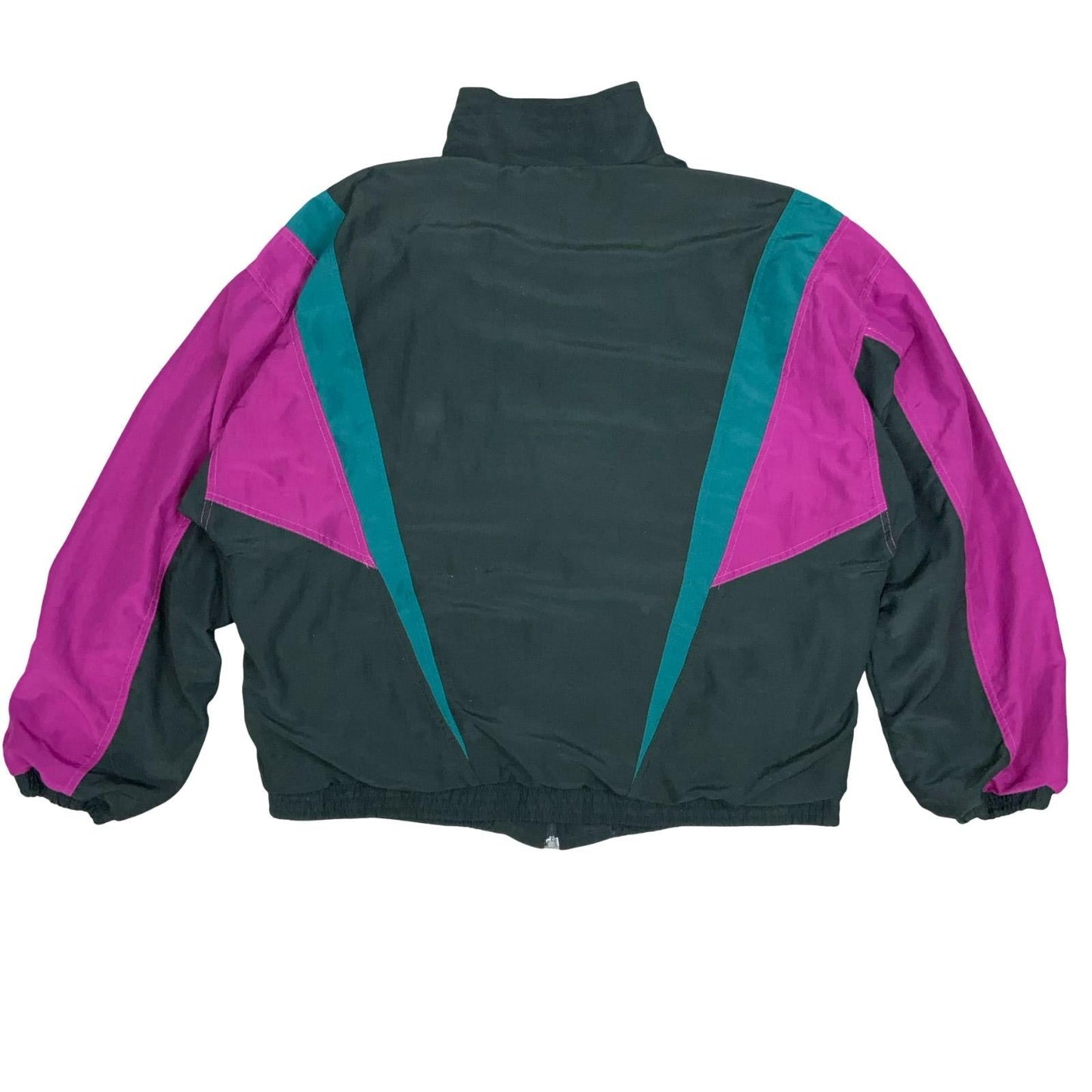 VTG 90s 'SPEEDO' PINK GREEN BLACK COLOUR-BLOCK CASUAL SPORTS WINDBREAKER XL Vintage Superstore
