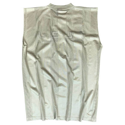 VTG 90s y2k 'FUBU' LENNOX LEWIS SPORTS DIVISION BEIGE SLEEVELESS JERSEY XL/2XL Vintage Superstore