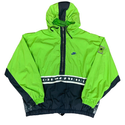 VTG 90s 'NIKE' RETRO GREEN BLACK CROSS-TRAINING SHELL WINDBREAKER JACKET 3XL Vintage Superstore