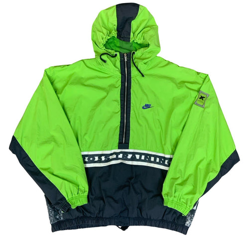 VTG 90s 'NIKE' RETRO GREEN BLACK CROSS-TRAINING SHELL WINDBREAKER JACKET 3XL Vintage Superstore