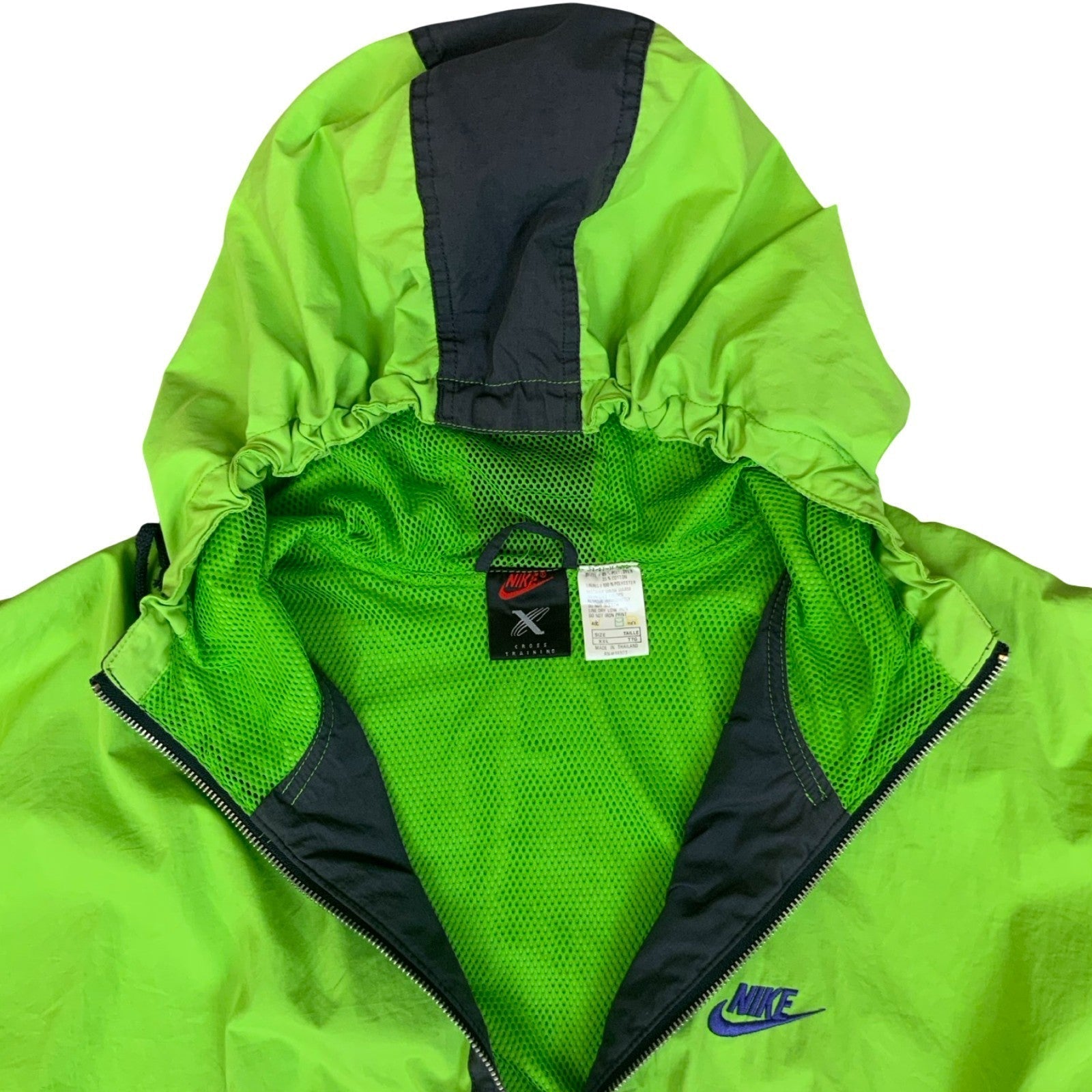 VTG 90s 'NIKE' RETRO GREEN BLACK CROSS-TRAINING SHELL WINDBREAKER JACKET 3XL Vintage Superstore
