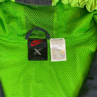 VTG 90s 'NIKE' RETRO GREEN BLACK CROSS-TRAINING SHELL WINDBREAKER JACKET 3XL Vintage Superstore