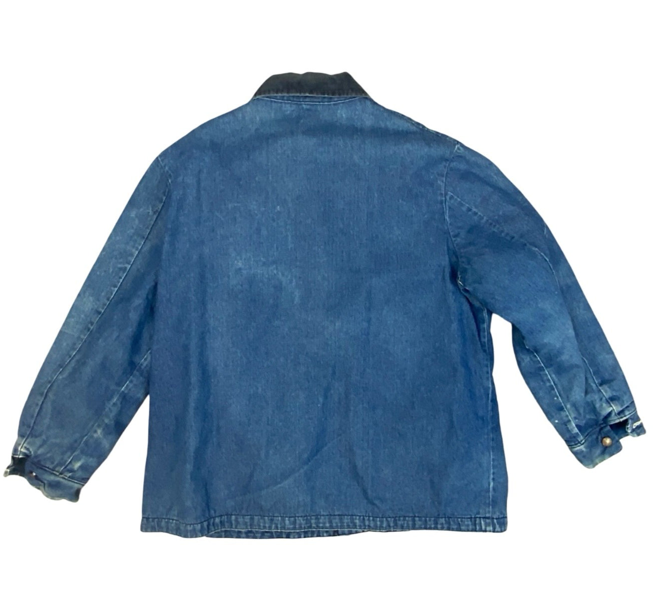 VTG USA WRANGLER BIG BEN BLANKET LINED CHORE DENIM JACKET WORKWEAR HOT ROD XXL Vintage Superstore