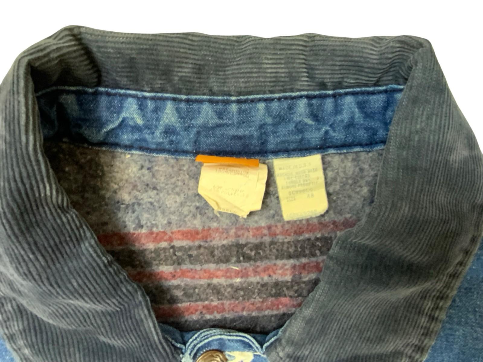 VTG USA WRANGLER BIG BEN BLANKET LINED CHORE DENIM JACKET WORKWEAR HOT ROD XXL Vintage Superstore