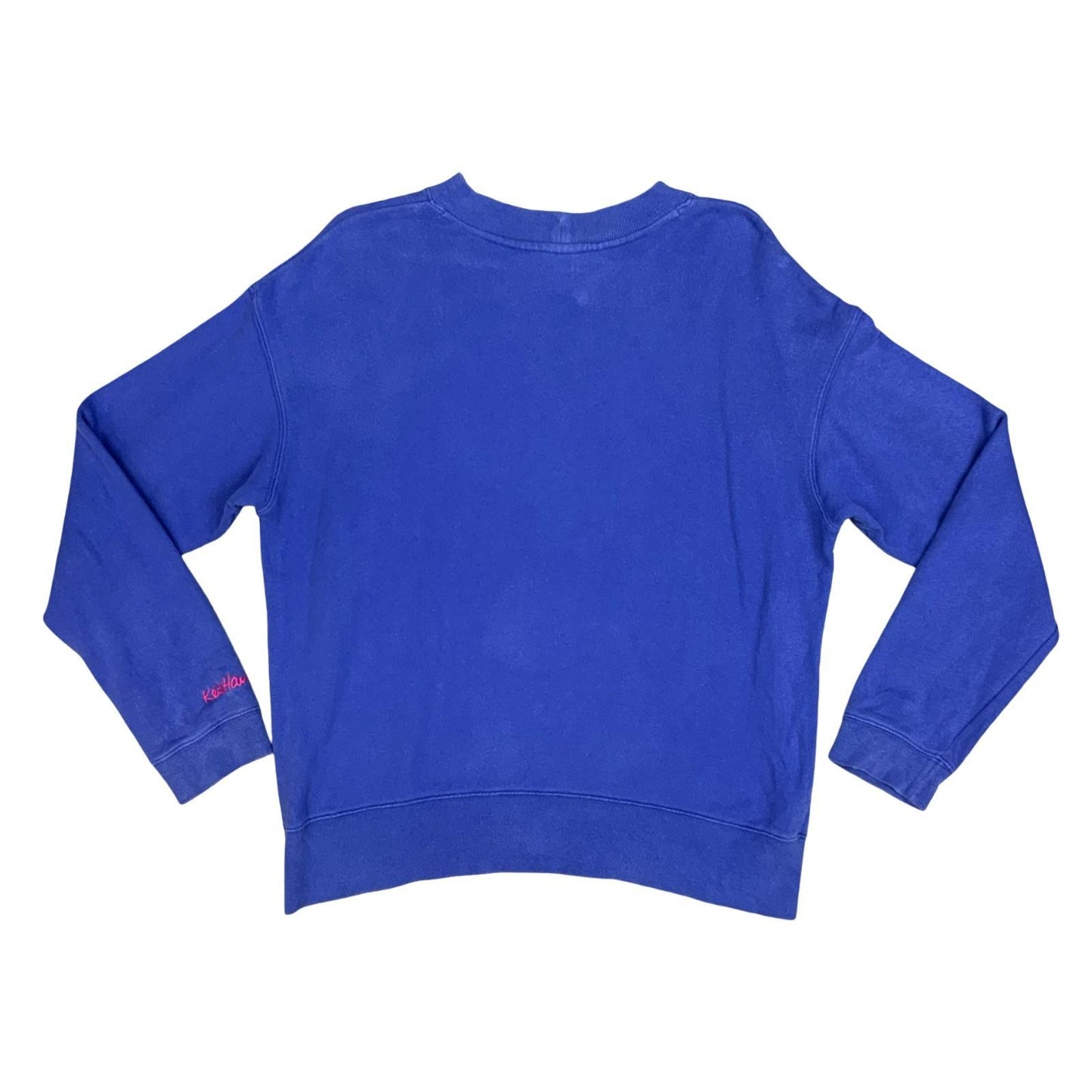 Keith Haring Art Smiley Big Printed Graphic Purple Crewneck Sweater Jumper XL Vintage Superstore